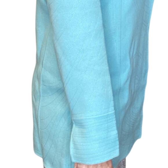 Vintage Blue Quilted Wool Jacket size 10 - Picture 5 of 10